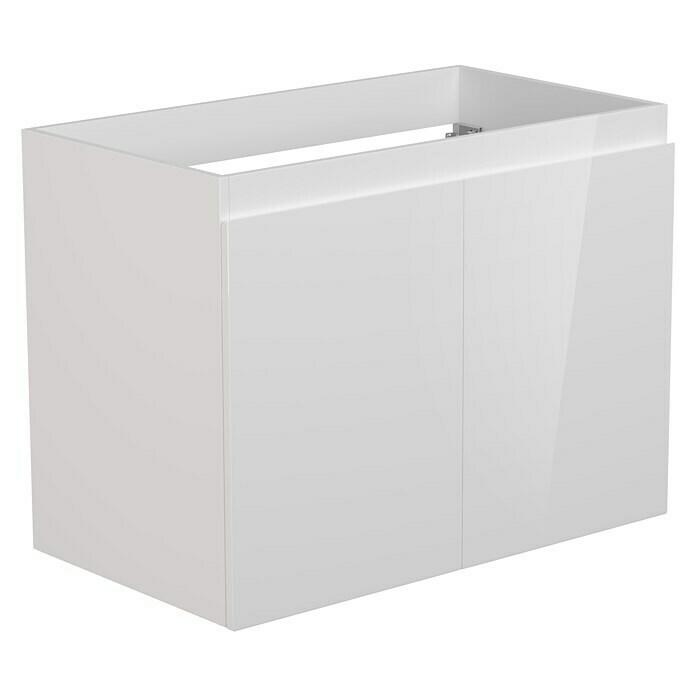 Camargue Espacio Waschtischunterschrank (80 x 46 x 60 cm, 2 Türen, Gama weiß glänzend)