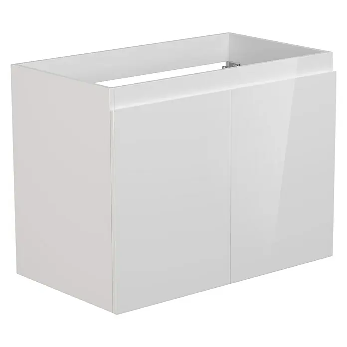 Camargue Espacio Waschtischunterschrank - 60 x 46 x 60 cm, 1 Einlegeboden, Gama weiß glänzend - Ein moderner, weißer Waschtischunterschrank mit glatten Oberflächen, ideal für ein stilvolles Badezimmer. Er bietet Stauraum und eine elegante Optik.