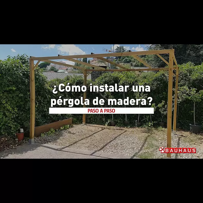 Pérgola estándar Eco - L x An x Al: 400 x 300 x 250 cm, Natural - Cmo instalar una prgola de madera? - BAUHAUS