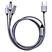 BAUHAUS Cable de carga USB (Plateado, 1 m, Conector USB A, conector USB C, conector USB Micro, conector Lightning)
