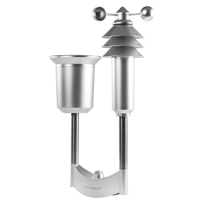 Homematic IP Funk-Wettersensor HmIP-SWO-PLBatteriebetrieben, 15 x 35 x 53 cm, Edelstahl Right Side View