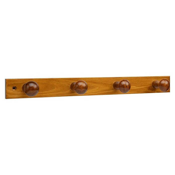 Inofix Perchero 3774 (L x An x Al: 48,8 x 5 x 7,1 cm, Número de ganchos: 4 ud., Miel) | BAUHAUS