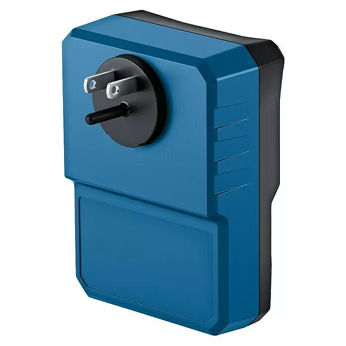Bosch Professional Auto-Start-Set GCA 30-42 + GCT 30-42 - 5 -tlg. - Blauer und schwarzer Stromadapter mit 3-poligem US-Stecker aus robustem Kunststoff.