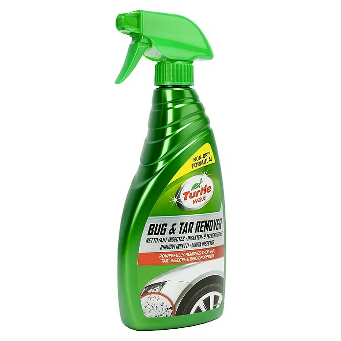 Turtle Wax Eliminador de insectos y resinas de árboles - 500 ml - Espray Turtle Wax para eliminar insectos y alquitrán con fórmula antigoteo, diseñado para la limpieza eficaz de insectos y alquitrán en coches.