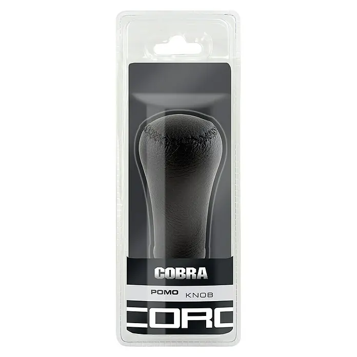 Funda para palanca de cambios Cobra - Apto para: Coches - Primer plano de un Cobra Pomo Knob, empaquetado en un blíster de plástico transparente, ideal para los aficionados a los coches que valoran la calidad.