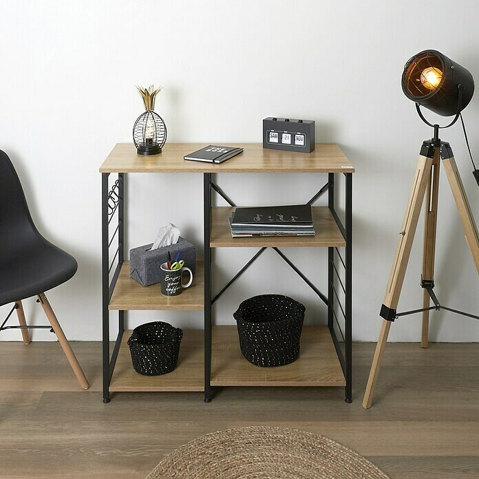 Mueble auxiliar Bristot Indus (Negro/Roble) | BAUHAUS