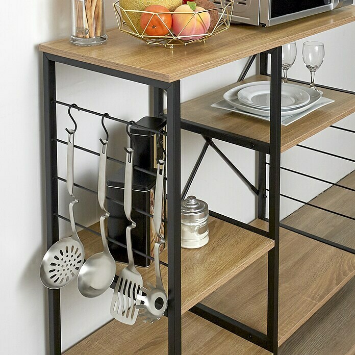 Mueble auxiliar Bristot Indus (Negro/Roble) | BAUHAUS