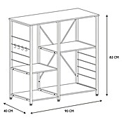 Mueble auxiliar Bristot Indus (Negro/Roble) | BAUHAUS