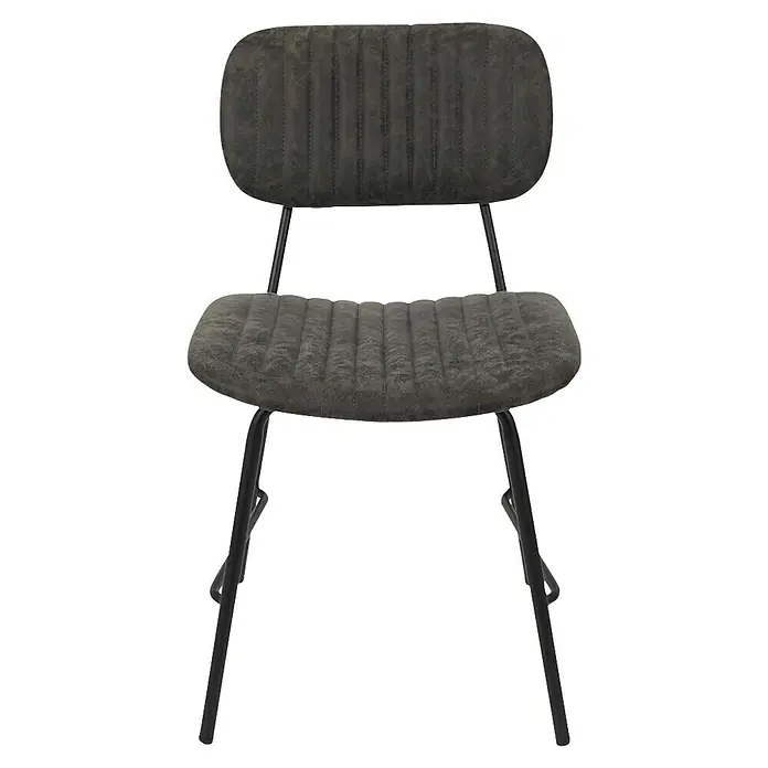 Silla Taylor - Gris, 2 pzs. - Esta moderna silla de comedor en antracita presenta un diseño elegante con respaldo y asiento acolchados. La estructura metálica garantiza estabilidad.
