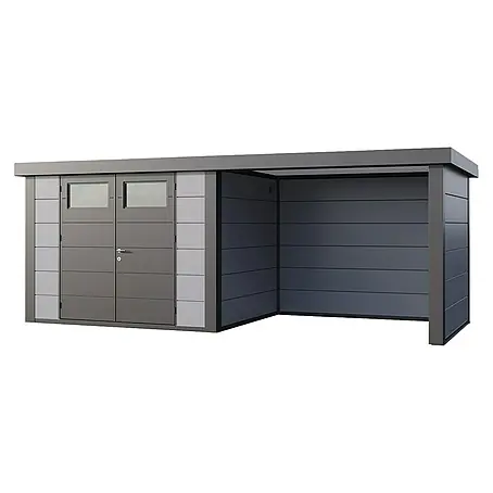 Telluria  Metallgerätehaus Classico 3024 mit Lounge S rechts