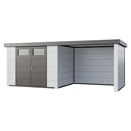 Telluria  Metallgerätehaus Classico 3024 mit Lounge S rechts