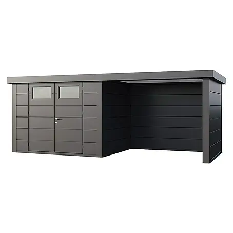 Telluria  Metallgerätehaus Classico 3024 mit Lounge S rechts