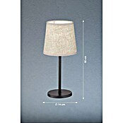 FHL easy Tischleuchte Eve (25 W, L x B x H: 14 x 14 x 30 cm, Sandschwarz, Sand, E14) | BAUHAUS