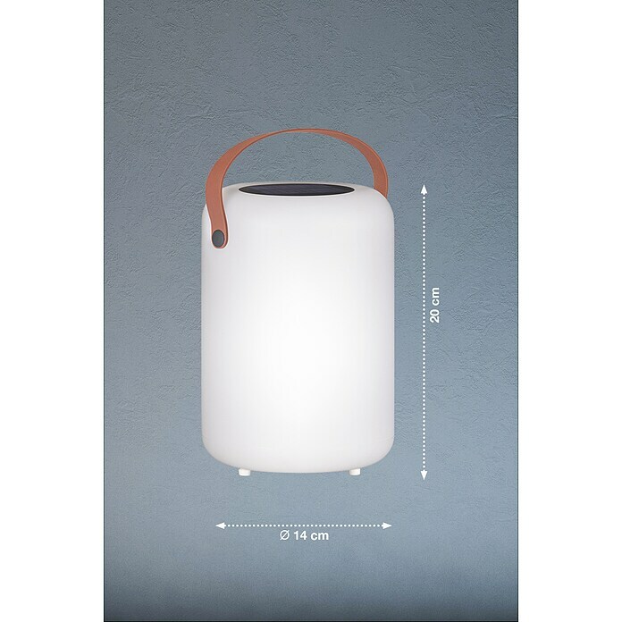 FHL easy Akku-Tischleuchte ORNO Solar (0,5 W, L x B x H: 14 x 14 x 20 cm, Weiß, RGB, Solarbetrieben) | BAUHAUS