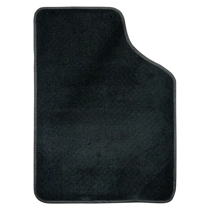 Juego de alfombrillas para coche Clasic - 4 pzs., Negro - Alfombrilla negra para coche con un acabado limpio.