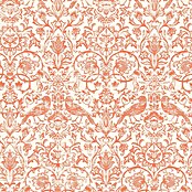 Marburg Heritage Vliestapete Allover mit Tieren & Blumen (Beige/Rot, Floral, 10,05 x 0,53 m) | BAUHAUS