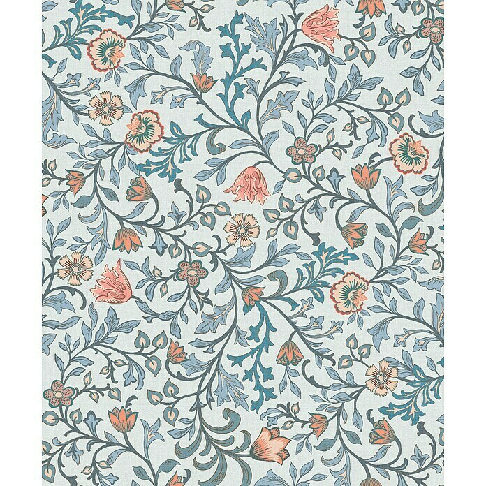 Marburg Heritage Vliestapete Blumenallover (Blau, Floral, 10,05 x 0,53 m) | BAUHAUS