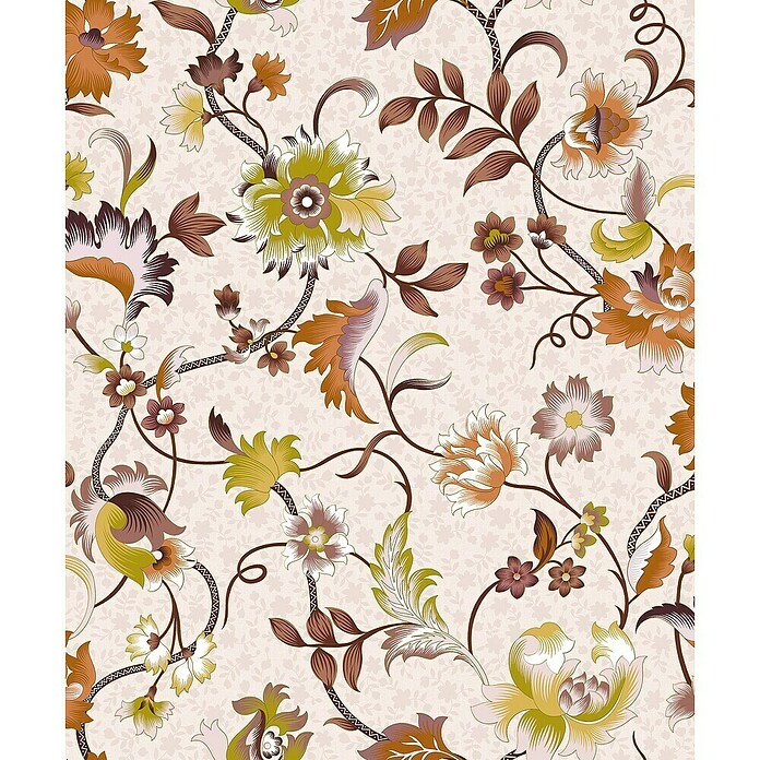 Marburg Heritage Vliestapete Blumenmotiv (Rosa/Braun/Orange, Floral, 10,05 x 0,53 m)
