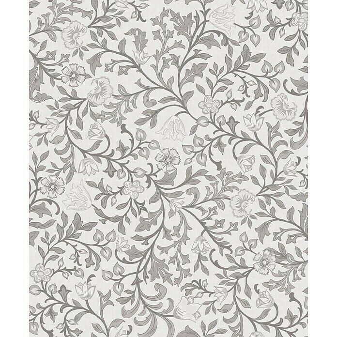 Marburg Heritage Vliestapete Blumenallover (Grau, Floral, 10,05 x 0,53 m) | BAUHAUS