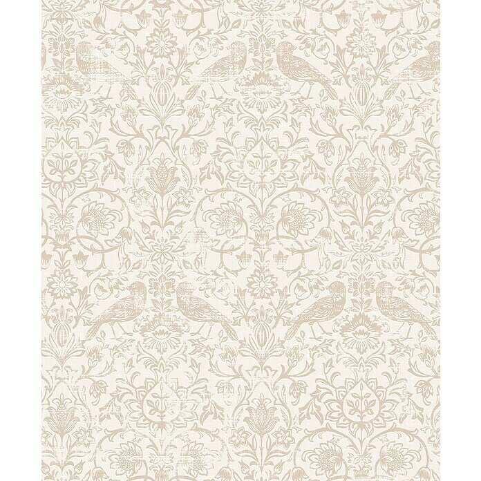 Marburg Heritage Vliestapete Allover mit Tieren & Blumen (Grau/Beige, Floral, 10,05 x 0,53 m) | BAUHAUS