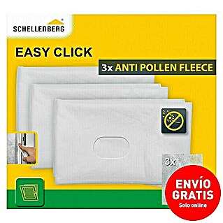 Schellenberg Malla protectora anti-polen EasyClick (An x Al: 130 x 150 cm, Blanco, Montaje de la mosquitera: Pegado)