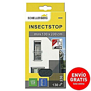 Schellenberg Insect Stop Mosquitera para ventana (An x Al: 130 x 230 cm, Color red: Negro)