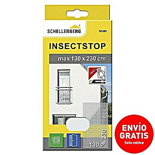 Schellenberg Insect Stop Mosquitera para ventana (An x Al: 130 x 230 cm, Color red: Blanco)