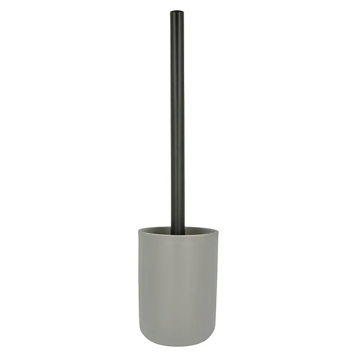 Bad-Accessoire-Set Today 1 - 4 -tlg., Grau - Graue Toilettenbürste mit dunklem Griff, ein elegantes und funktionales Badezimmeraccessoire für die tägliche Reinigung.