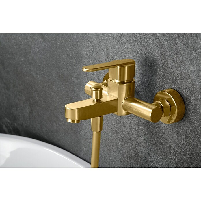 Imex Roma Grifo monomando de bañera (Oro, Satinado) | BAUHAUS