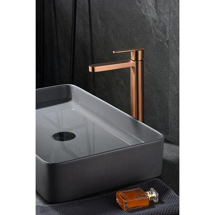 Camargue Sabati Grifo de lavabo alto (Oro rosa) | BAUHAUS