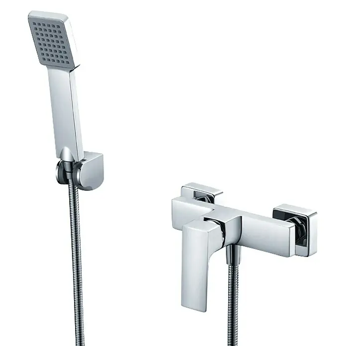 Imex Bali Grifo monomando de ducha - Cromo, Resplandeciente - Moderno conjunto de cabezal de ducha y grifo con acabado cromado. Diseño contemporáneo para su baño.