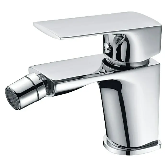 Imex Bali Grifo monomando de bidé - Cromo, Resplandeciente - Grifo de bidé cromado brillante con palanca plana para un diseño de baño elegante y un control cómodo del agua. Diseño elegante para baños modernos.