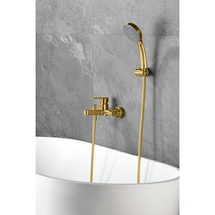 Imex Roma Grifo monomando de bañera (Oro, Satinado) | BAUHAUS