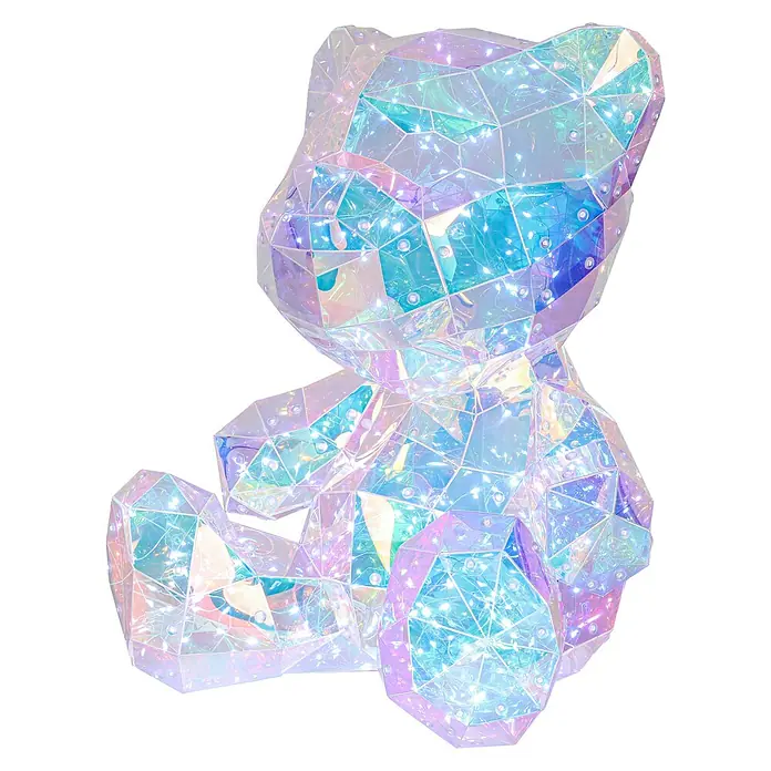 Tween Light LED-Dekoleuchte Benny - 6 W, Transparent/Irisierend, L x B x H: 28,5 x 32 x 40 cm, Benny - Funkelnder Kristallteddybär. Dieser facettenreiche Deko-Teddybär mit Lichteffekten ist ein echter Hingucker.