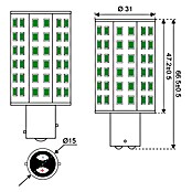 Talamex LED-Navigationsleuchtmittel für Boote (4,8 W, 10 V - 30 V, Lichtfarbe: Grün)