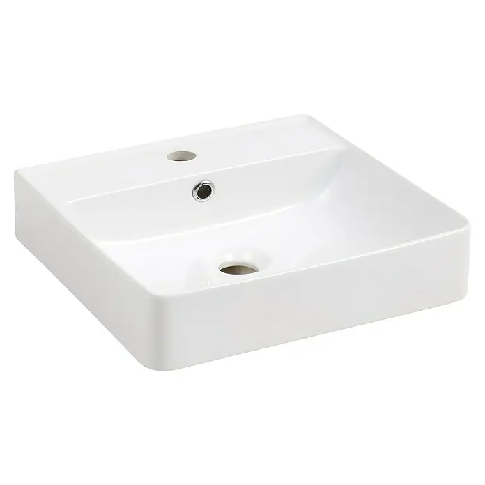 Camargue Marble Badmöbel-Set - 60 cm, Grau Marmor/Goldbronze, 3 -tlg. - Keramik-Waschbecken in Weiß mit Hahnloch, Überlauf und Ablaufventil für eine moderne Badezimmergestaltung.