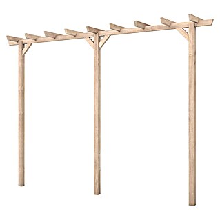 Pergola (450 x 65 x 200 cm, Farbe Gestell: Natur, Holz)