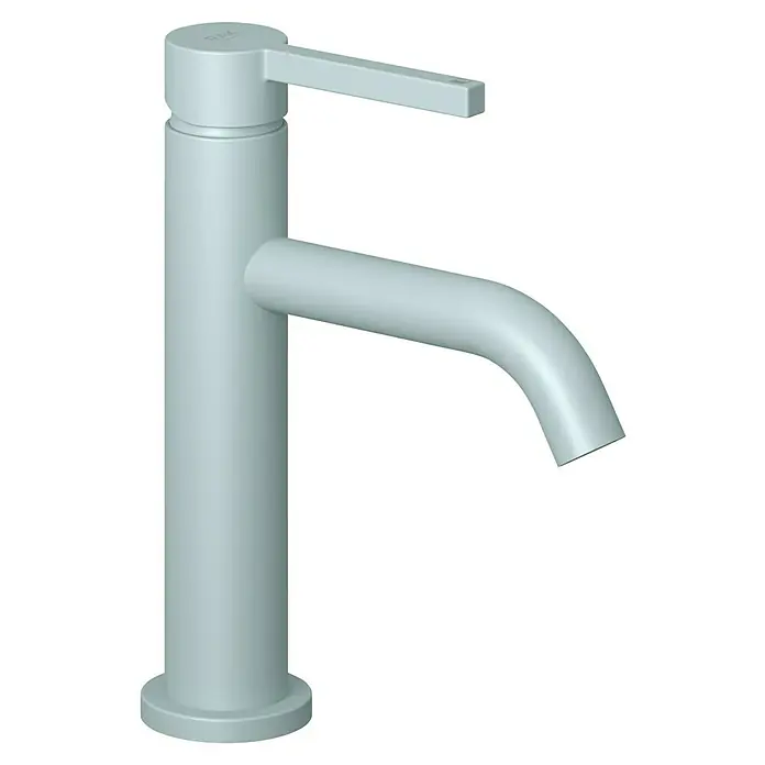 RAK Ceramics Feeling Waschtischarmatur - Light Blue, Matt, Pulverbeschichtet - Eine moderne Waschtischarmatur in Silber mit einem minimalistischen Design und klaren Linien für das Badezimmer.