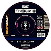 Craftomat Rezni disk AS60T INOX-BF  (Prikladno za: Plemeniti čelik, Promjer rezne ploče: 115 mm, Debljina plohe: 1 mm, 10 Kom.) | BAUHAUS