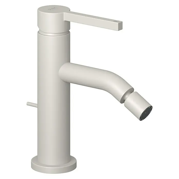 RAK Ceramics Feeling Bidetarmatur - Light dove, Matt - Elegante, matte Waschtischarmatur in Beige mit schwenkbarem Auslauf und Hebelgriff für modernes Baddesign.