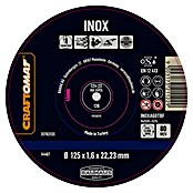 Craftomat Doorslijpschijf INOXA60TBF (Geschikt voor: Roestvrij staal, Dikte plaat: 1,6 mm, Max. toerental: 12.200 tpm) | BAUHAUS
