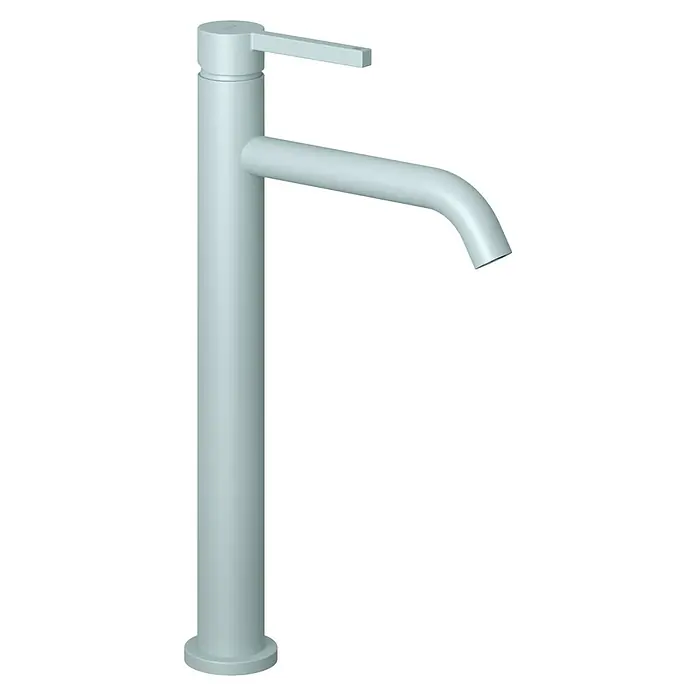 RAK Ceramics Feeling Waschtischarmatur - Light Blue, Matt, Höhe: 33,5 cm - Elegante Waschtischarmatur mit einem hohen Auslauf und einem minimalistischen Design, ideal für moderne Badezimmer.