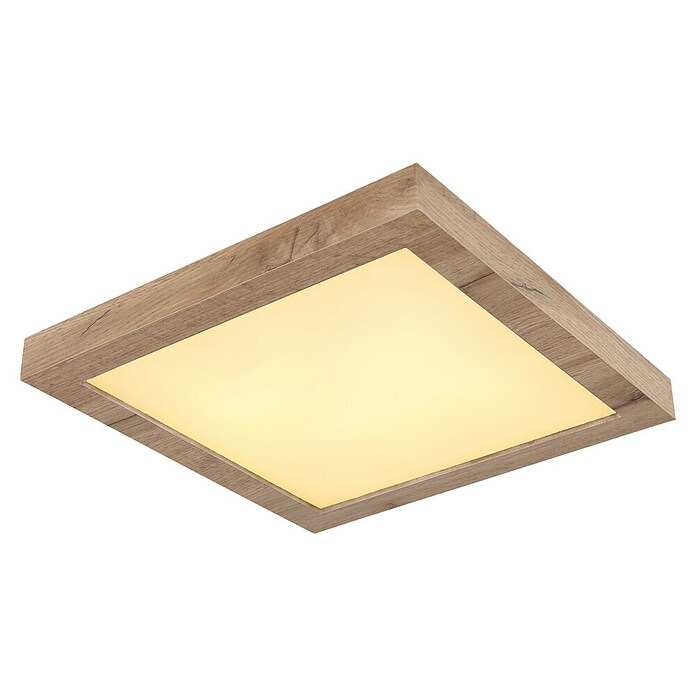 Globo LED stropna svjetiljka Xavvi  (16 W, Topla bijela, Smeđa, D x Š x V: 35 x 35 x 6 cm) | BAUHAUS