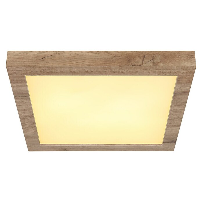 Globo LED stropna svjetiljka Xavvi  (16 W, Topla bijela, Smeđa, D x Š x V: 35 x 35 x 6 cm) | BAUHAUS