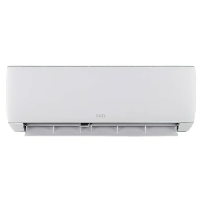 Baxi Aire acondicionado Inverter Anori + Instalación - 2.600 W, 2.600 W, 16 m², Blanco - Primer plano de un aire acondicionado BAXI, diseñado para una refrigeración y calefacción eficientes en espacios residenciales. Diseño moderno y tecnología de ahorro de energía.