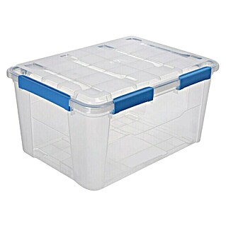 Aufbewahrungsbox Wasserdicht (L x B x H: 64 x 47 x 33,3 cm, Kunststoff, Transparent)