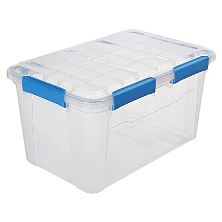Aufbewahrungsbox Wasserdicht (L x B x H: 57,8 x 38,2 x 31,8 cm, Kunststoff, Transparent)