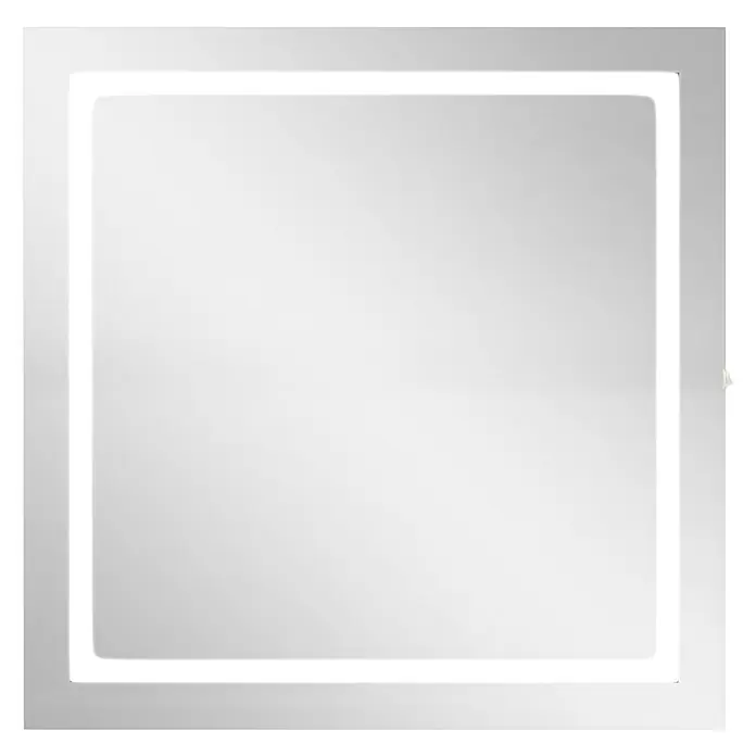 Camargue Espacio LED-Lichtspiegel Vista - 80 x 80 cm - Quadratischer beleuchteter Spiegel mit einem klaren, modernen Design, perfekt für Badezimmer.
