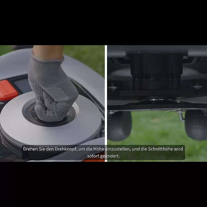 Segway Mähroboter Navimow i105E - 500 m², Schnittbreite: 18 cm, Satellitengestützte Navigation, RTK - Schnitthohe einstellen
