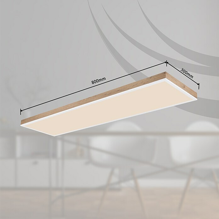 Globo LED stropna svjetiljka Doro  (36 W, D x Š x V: 120 x 30 x 7,5 cm, Bijela, Neutralno bijelo) | BAUHAUS